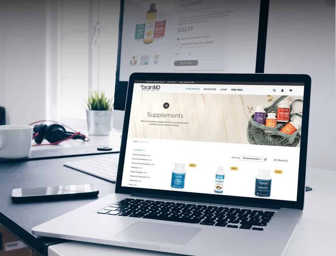 BrainMD on Adobe Commerce & Magento. Design and Development by FindCanary